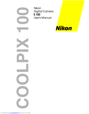 Nikon Coolpix E 100 User Manual