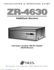 Niles ZR-4630s Installation & Operating Manual