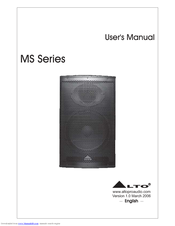 Alto MS18S User Manual