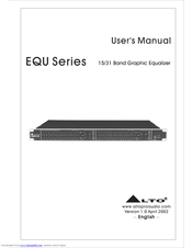 Alto EQU131 User Manual