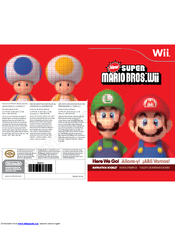 Nintendo Super Mario Bros. Wii NSMBW Instruction Booklet