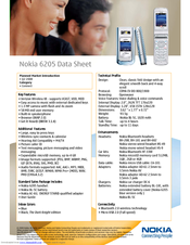 Nokia 6205 Datasheet