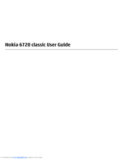 Nokia 6720 classic User Manual