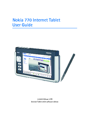 Nokia 770 - 770 Internet Tablet User Manual