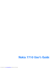 Nokia 7710 - Cell Phone 90 MB User Manual