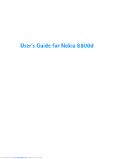 Nokia 8800d User Manual