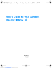 Nokia HDW 3 - Headset - Over-the-ear User Manual