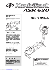 NordicTrack ASR630 831.23765.1 User Manual