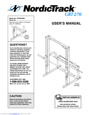 NordicTrack Grt270 Bench User Manual