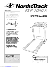 NordicTrack Exp1000s User Manual