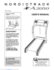 NordicTrack A2050 Treadmill User Manual