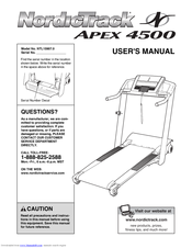 NordicTrack Apex 4500 Treadmill User Manual