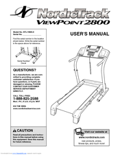 NordicTrack Viewpoint 2800 Treadmil User Manual