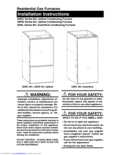 Nordyne G6RC100C-16 Installation Instructions Manual