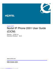 Nortel IP Phone 2001 User Manual