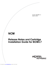 Nortel Cartridge Installation Manual