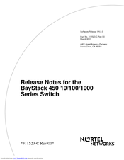 Nortel BayStack 450 100 Series Release Notes