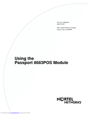 Nortel Passport 8683POS Using Manual