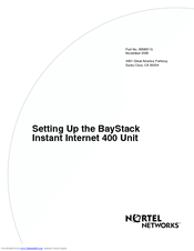 Nortel Instant Internet 400 Unit Setup
