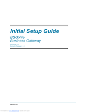 Nortel Business Services Gateway BSGX4e Initial Setup Manual