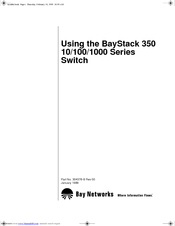 Bay Networks BayStack 350 100 Series Using Manual