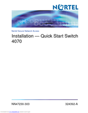 Nortel 4070 Installation Manual