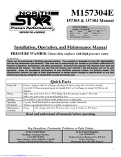 North Star M157304E Installation, Operation And Maintenance Manual