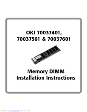 Oki 70037401 Installation Instructions Manual