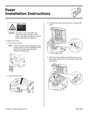 Oki Fuser 58371802 Installation Instructions