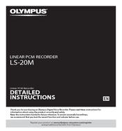 Olympus LS-20M Detailed Instructions