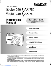 Olympus Stylus 740 Instruction Manual
