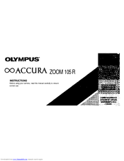 Olympus Accura Zoom 105R Instructions Manual