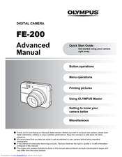Olympus FE 200 - Digital Camera - 6.0 Megapixel Advanced Manual