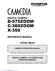 Olympus Camedia C-360ZOOM Reference Manual