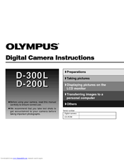 Olympus CAMEDIA D-300 Instructions Manual