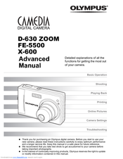 Olympus CAMEDIA FE-5500 Advanced Manual