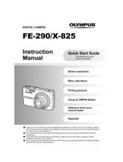 Olympus X-825 Instruction Manual