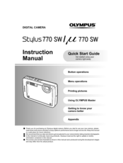 Olympus M 770 SW Instruction Manual