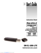 Omega Engineering OM-EL-USB-LITE Instruction Sheet