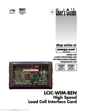 Omega Engineering High Speed Load Cell Interface Card LCIC-WIM-BEN User Manual