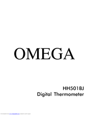 Omega Engineering HH501BJ Manual