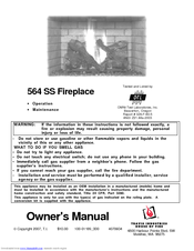 Travis Industries 564 SS Owner's Manual