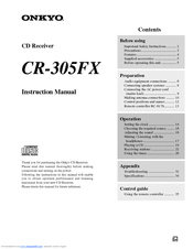 Onkyo CR-305FX Instruction Manual