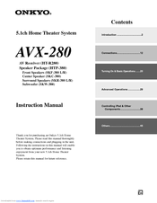 Onkyo AVX-280 Instruction Manual