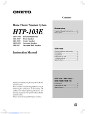 Onkyo HTP-103E Instruction Manual