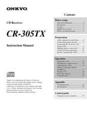 Onkyo CR-305TX Instruction Manual