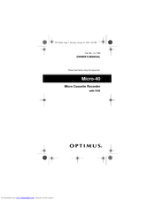 Optimus Micro-40 Owner's Manual