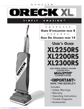 Oreck XL2300RS User Manual