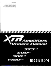 Orion XTREME 14002 Owner's Manual
