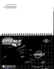Orion Corale Series CS500.5 Product Manual